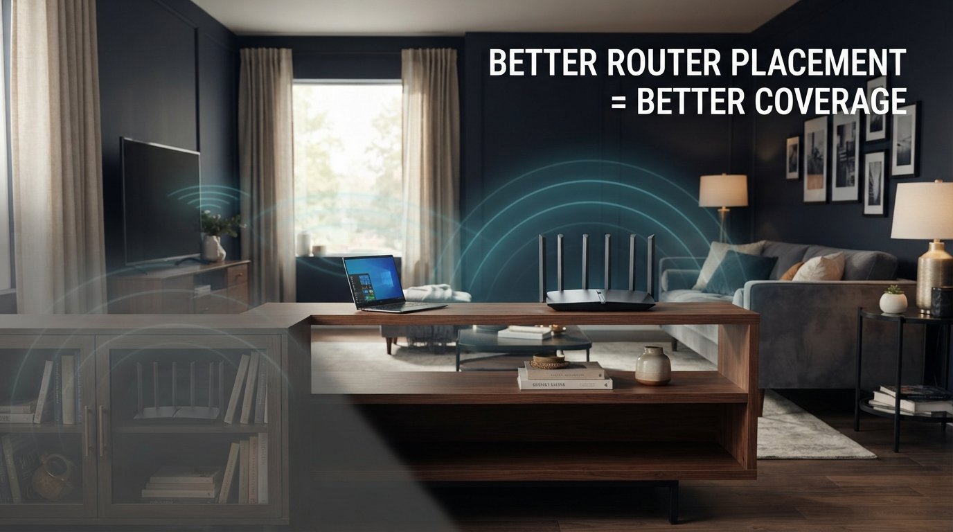 Proper router placement for better Wi-Fi coverage