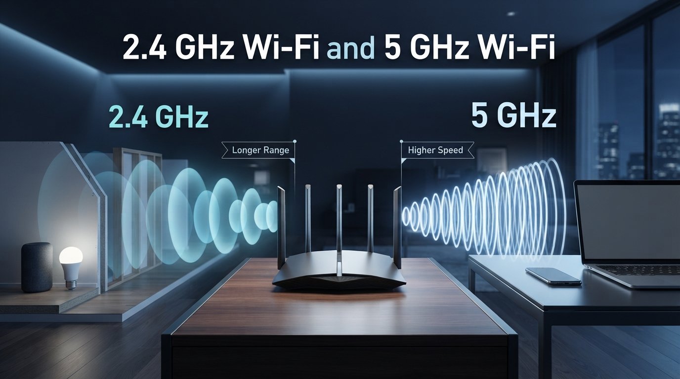 2.4 GHz vs 5 GHz Wi-Fi range and speed comparison