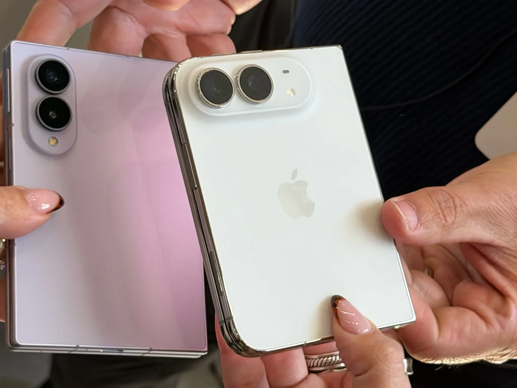 iPhone Duo and Galaxy Z Fold 8 design comparison