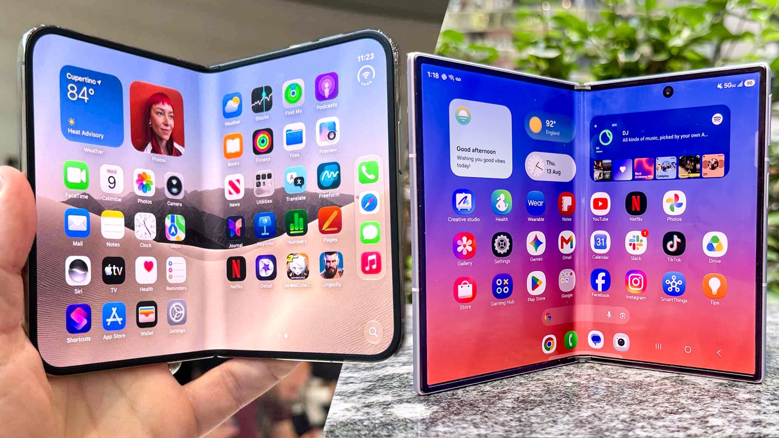 iPhone Duo vs Galaxy Z Fold 8 display comparison