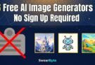 Free AI image generator with no sign up required