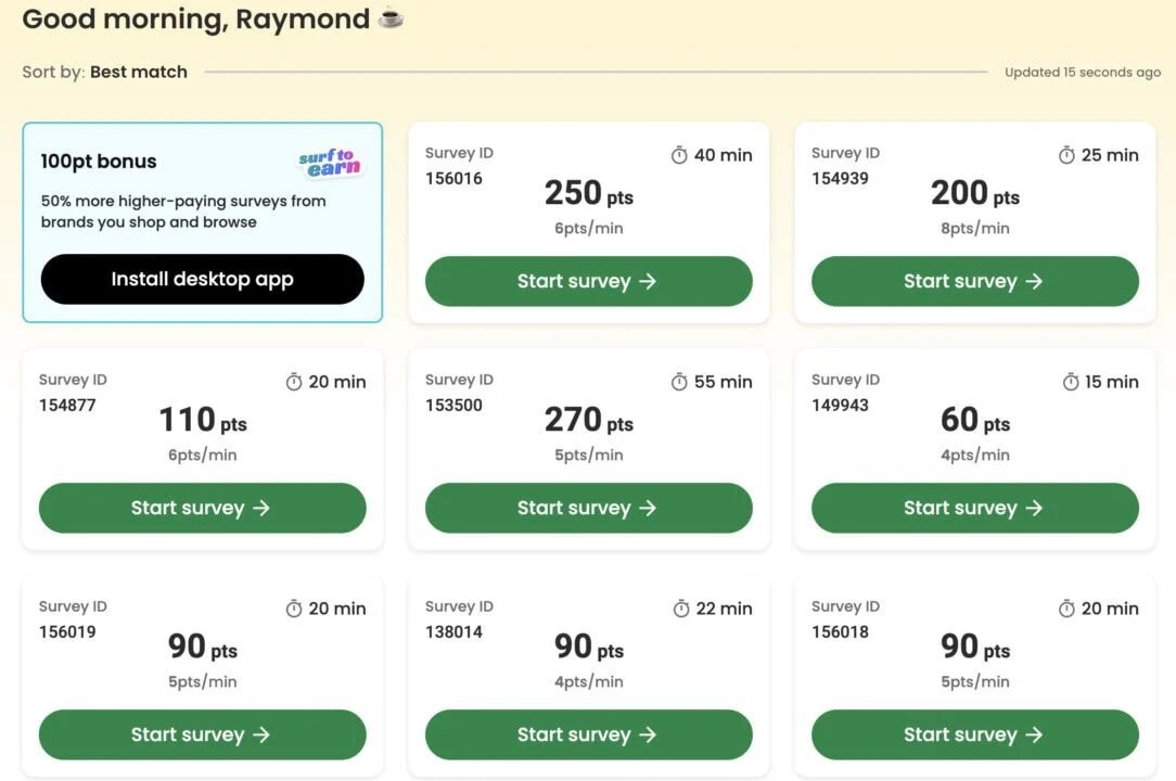 Survey junkie online paid surveys