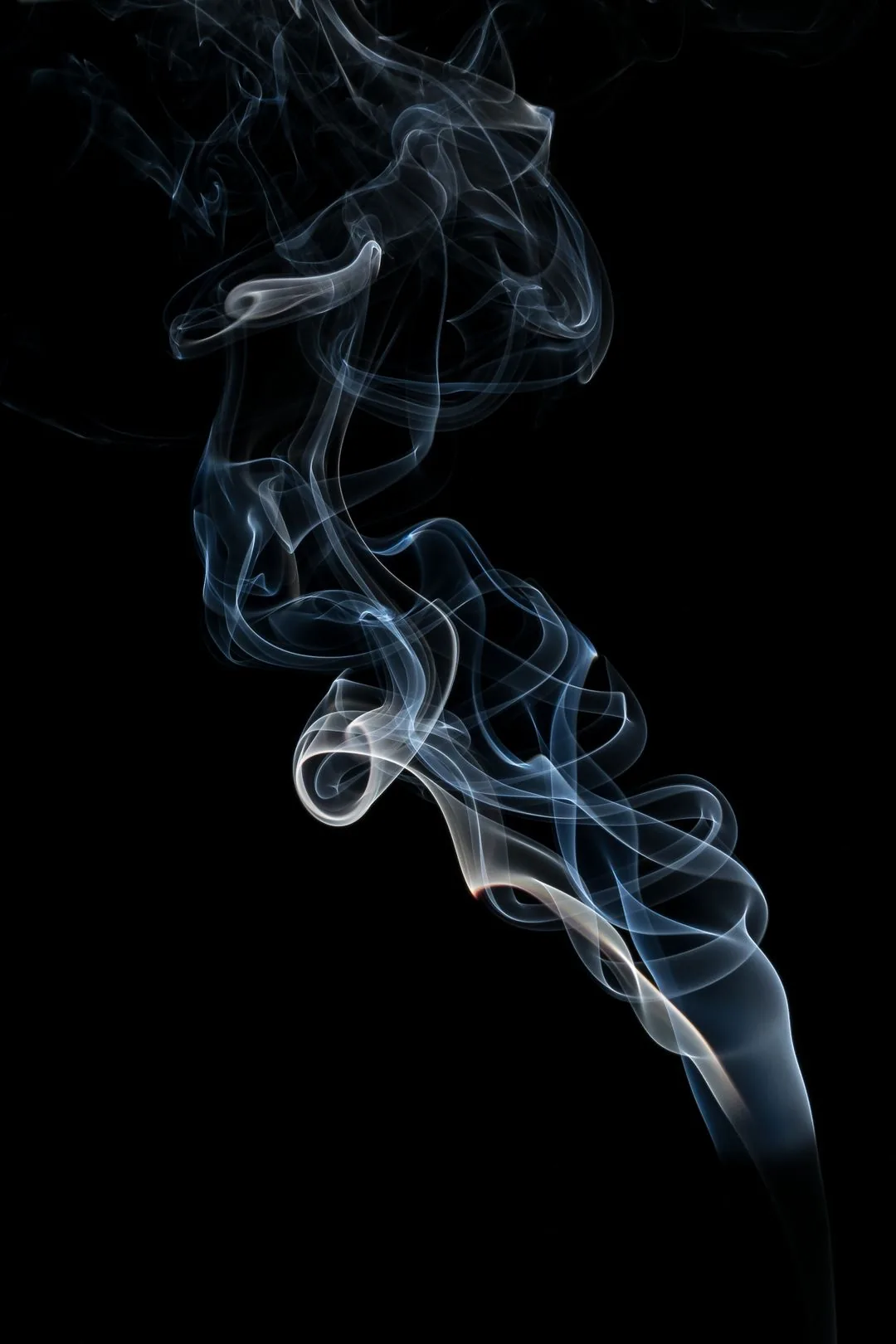 smoke swirls on black background HD phone wallpaper