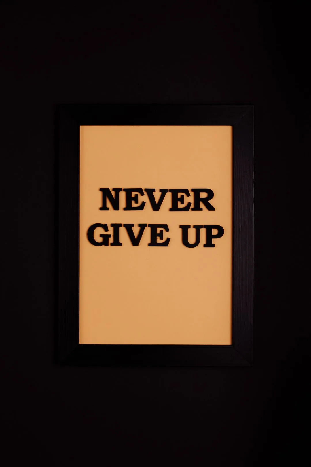 never give up framed quote aesthetic phone background